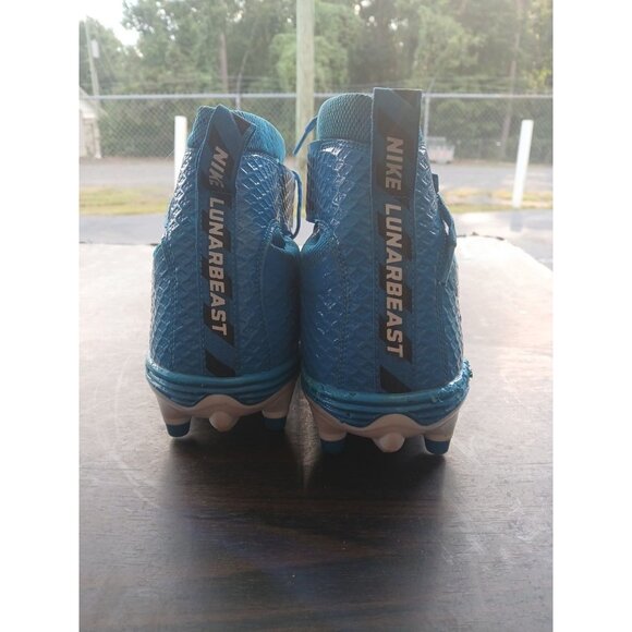 Size 14 Nike Lunarbeast Elite TD PF Football Cleats 847588–005 Blue/Black